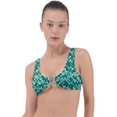 Patterns Fabric Design Surface Ring Detail Bikini Top by Ravend