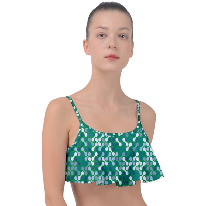 Patterns Fabric Design Surface Frill Bikini Top