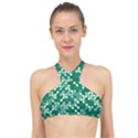 Patterns Fabric Design Surface High Neck Bikini Top View1