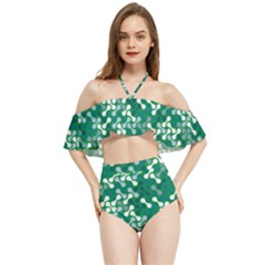 Patterns Fabric Design Surface Halter Flowy Bikini Set  by Ravend