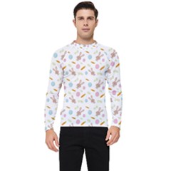 Easter Bunny Pattern Hare Men s Long Sleeve Rash Guard by Ravend