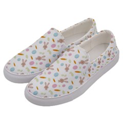 Easter Bunny Pattern Hare Men s Canvas Slip Ons