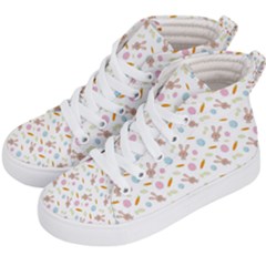 Easter Bunny Pattern Hare Kids  Hi-top Skate Sneakers by Ravend