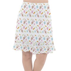 Easter Bunny Pattern Hare Fishtail Chiffon Skirt by Ravend