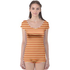 Pattern Zig Zag Stripe Geometric Boyleg Leotard  by Ravend