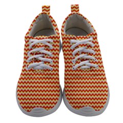 Pattern Zig Zag Stripe Geometric Women Athletic Shoes by Ravend