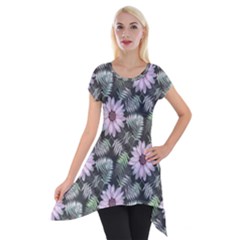 Flower  Petal  Spring Watercolor Short Sleeve Side Drop Tunic by Ravend