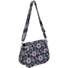 Flower  Petal  Spring Watercolor Saddle Handbag by Ravend