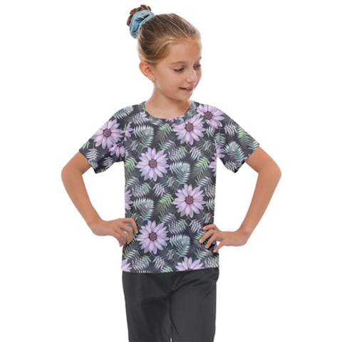 Flower  Petal  Spring Watercolor Kids  Mesh Piece Tee by Ravend