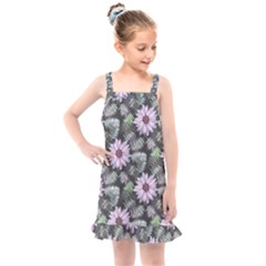 Flower Petal Spring Watercolor Kids  Overall Dress by Ravend