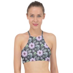 Flower Petal Spring Watercolor Racer Front Bikini Top by Ravend