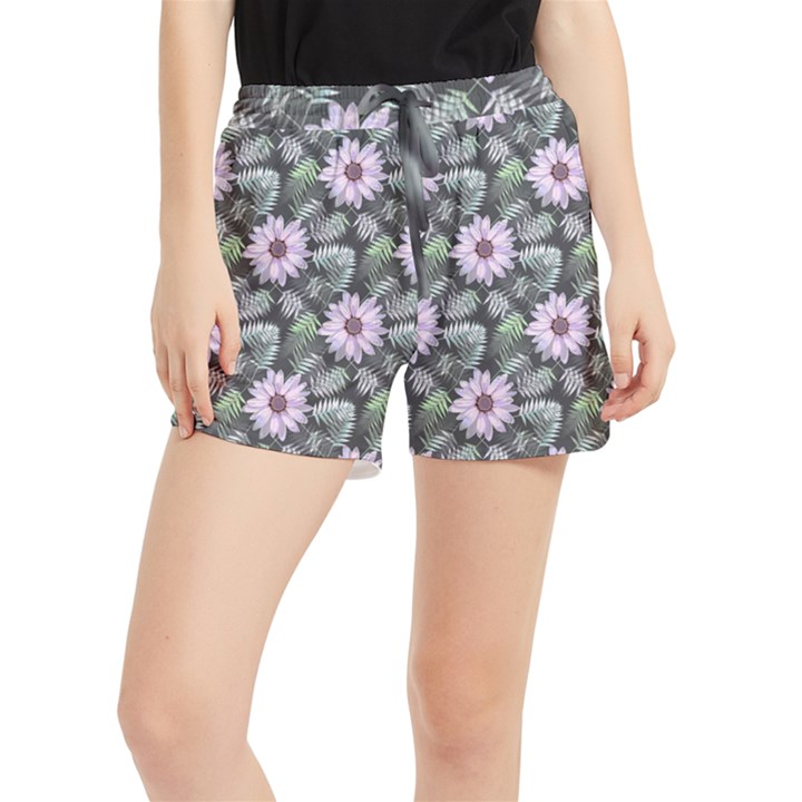 Flower Petal Spring Watercolor Women s Runner Shorts