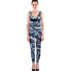 Butterflies Motif Collage Pattern One Piece Catsuit