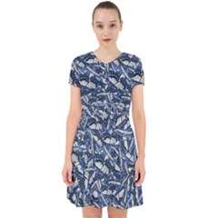 Butterflies Motif Collage Pattern Adorable In Chiffon Dress