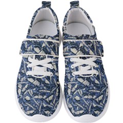 Butterflies Motif Collage Pattern Men s Velcro Strap Shoes by dflcprintsclothing