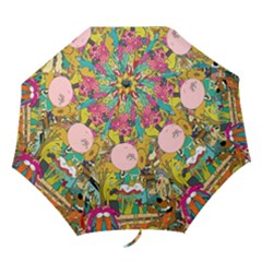 Cartoon Wallpapers Folding Umbrellas