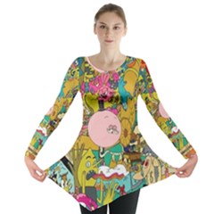 Cartoon Wallpapers Long Sleeve Tunic 