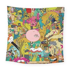 Cartoon Wallpapers Square Tapestry (large)