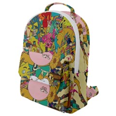 Cartoon Wallpapers Flap Pocket Backpack (small)