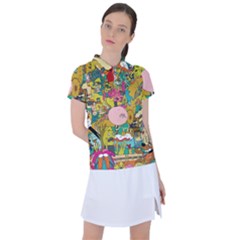 Cartoon Wallpapers Women s Polo Tee