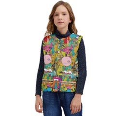 Cartoon Wallpapers Kid s Short Button Up Puffer Vest	