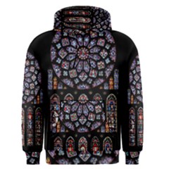 Chartres Cathedral Notre Dame De Paris Amiens Cath Stained Glass Men s Core Hoodie by Wegoenart