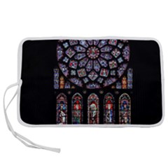 Chartres Cathedral Notre Dame De Paris Amiens Cath Stained Glass Pen Storage Case (l) by Wegoenart