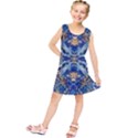 Cobalt on gold Kids  Tunic Dress View1