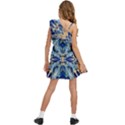 Cobalt on gold Kids  One Shoulder Party Dress View4