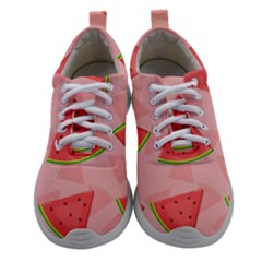 Background Watermelon Pattern Fruit Women Athletic Shoes by Wegoenart