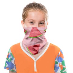 Background Watermelon Pattern Fruit Face Covering Bandana (kids) by Wegoenart