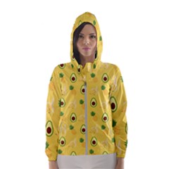 Pineapple Banana Fruit Pattern Women s Hooded Windbreaker by Wegoenart