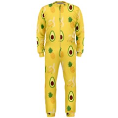 Pineapple Banana Fruit Pattern Onepiece Jumpsuit (men) by Wegoenart