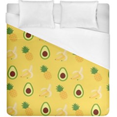 Pineapple Banana Fruit Pattern Duvet Cover (king Size) by Wegoenart