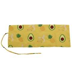 Pineapple Banana Fruit Pattern Roll Up Canvas Pencil Holder (s) by Wegoenart