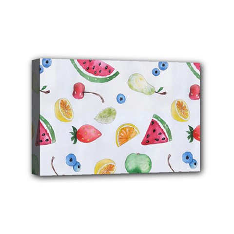 Fruit Summer Vitamin Watercolor Mini Canvas 6  x 4  (Stretched)