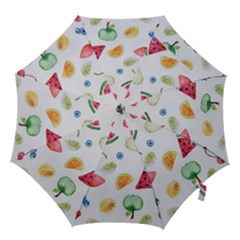 Fruit Summer Vitamin Watercolor Hook Handle Umbrellas (Medium)