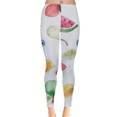 Fruit Summer Vitamin Watercolor Leggings 