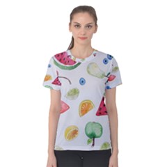 Fruit Summer Vitamin Watercolor Women s Cotton Tee