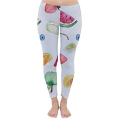 Fruit Summer Vitamin Watercolor Classic Winter Leggings