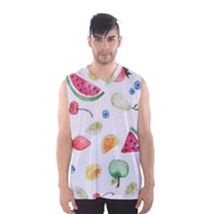 Fruit Summer Vitamin Watercolor Men s Basketball Tank Top