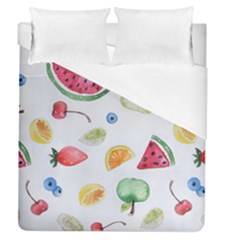 Fruit Summer Vitamin Watercolor Duvet Cover (queen Size)