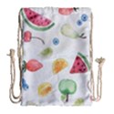 Fruit Summer Vitamin Watercolor Drawstring Bag (Large) View2