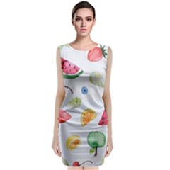 Fruit Summer Vitamin Watercolor Classic Sleeveless Midi Dress