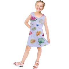 Fruit Summer Vitamin Watercolor Kids  Tunic Dress