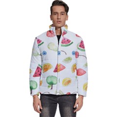 Fruit Summer Vitamin Watercolor Men s Puffer Bubble Jacket Coat