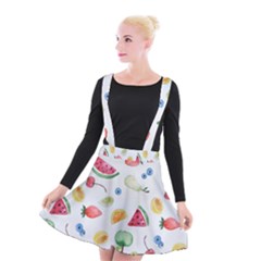 Fruit Summer Vitamin Watercolor Suspender Skater Skirt