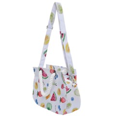 Fruit Summer Vitamin Watercolor Rope Handles Shoulder Strap Bag