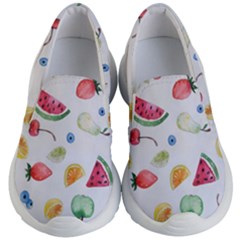 Fruit Summer Vitamin Watercolor Kids Lightweight Slip Ons