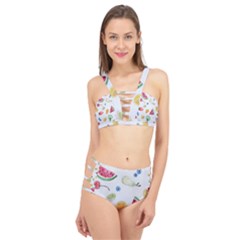 Fruit Summer Vitamin Watercolor Cage Up Bikini Set